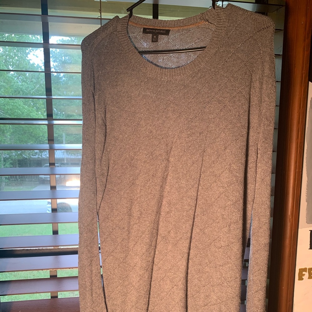 Draped and Knitted Long Sleeve Shirt